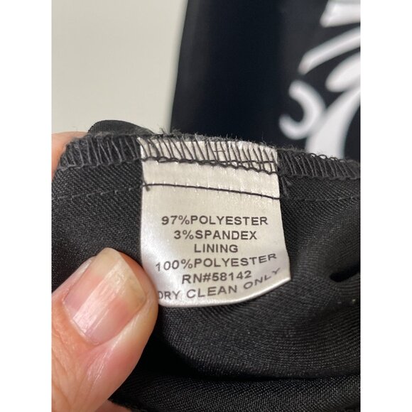 London Times Womens Black & White Cap Sleeve Dress Size 8 - Picture 4 of 4